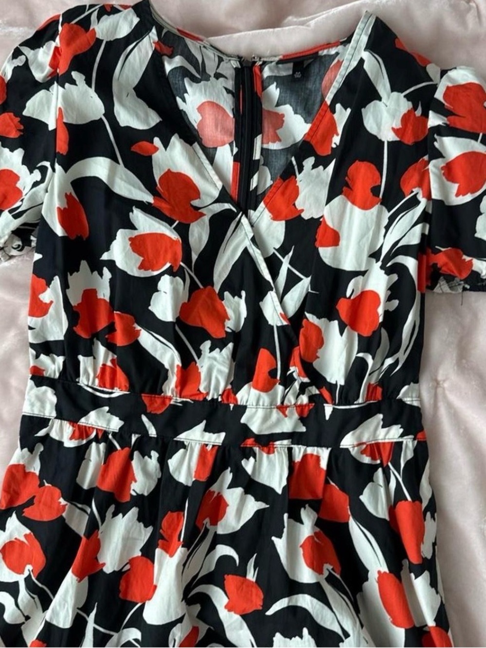Floral Patterned Women's Garment - Dress